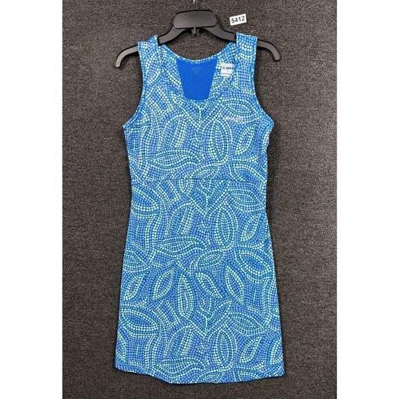 Columbia PFG Midway Bay Active Tank Dress Womens Size M Blue Green Sleeveless - Picture 1 of 6